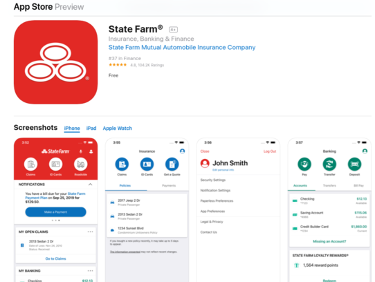 State Farm Regular App iOS Store