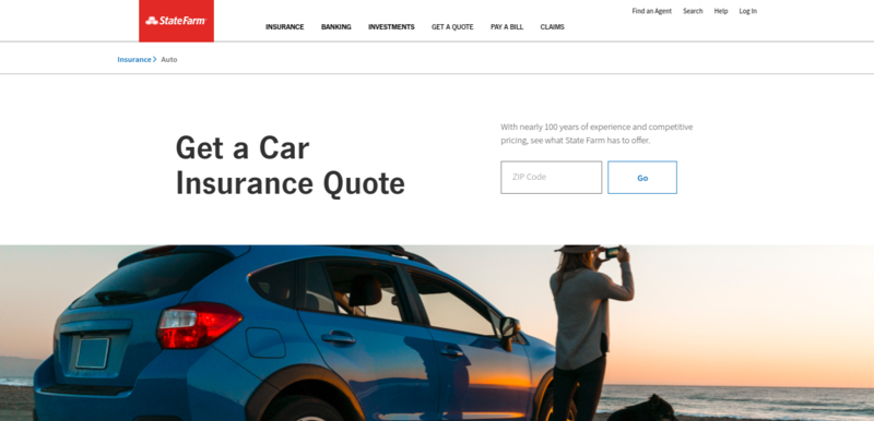 State Farm Auto Insurance Page