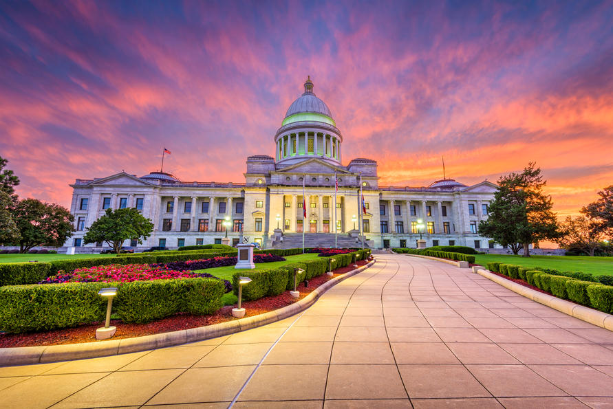 Little Rock, Arkansas, USA at the state capitol